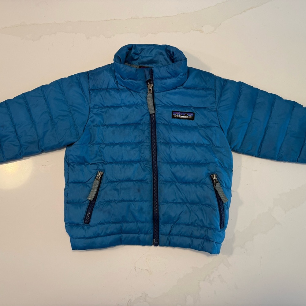 Patagonia Toddler Blue Down Swearer Jacket